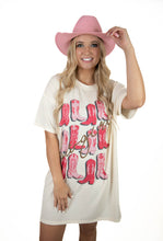 Cowgirl Boot Graphic Tshirt Dress