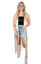 Oatmeal Suede Fringe Vest