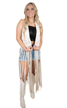 Oatmeal Suede Fringe Vest