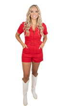 Red Victory Romper