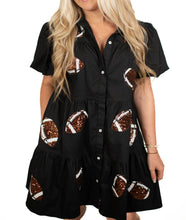Blackout Blitz Patched Babydoll Dress