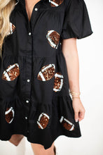 Blackout Blitz Patched Babydoll Dress