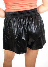 Black Metallic Shine Fanatic Shorts