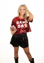 Red GameDay Glam Sequins Top