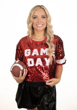 Red GameDay Glam Sequins Top