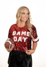 Red GameDay Glam Sequins Top