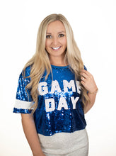 Blue GameDay Glam Sequins Top