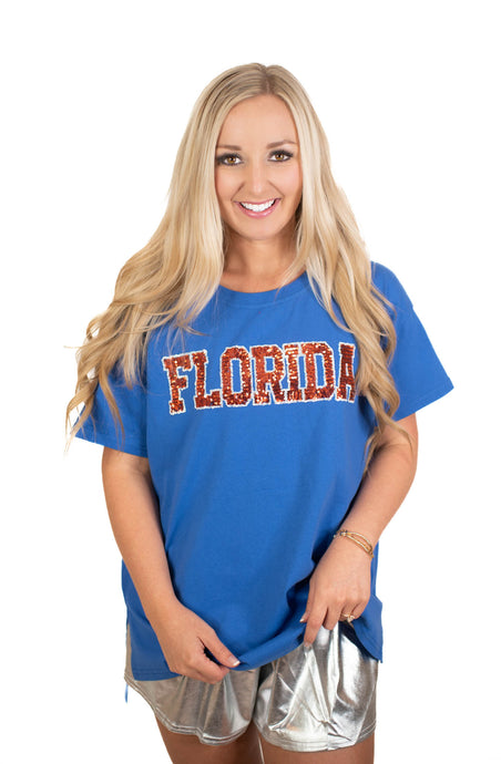 Flawless Florida Fan Sequins Top
