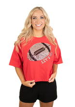 Red/Black Sequins Touchdown Tee