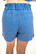 Royal Blue Paper Bag Shorts