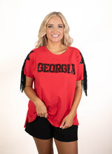 Gametime Glamour Fringe Tee