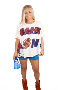 "Game On" Game Day Oversized Top