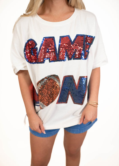 "Game On" Game Day Oversized Top