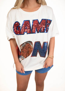 "Game On" Game Day Oversized Top