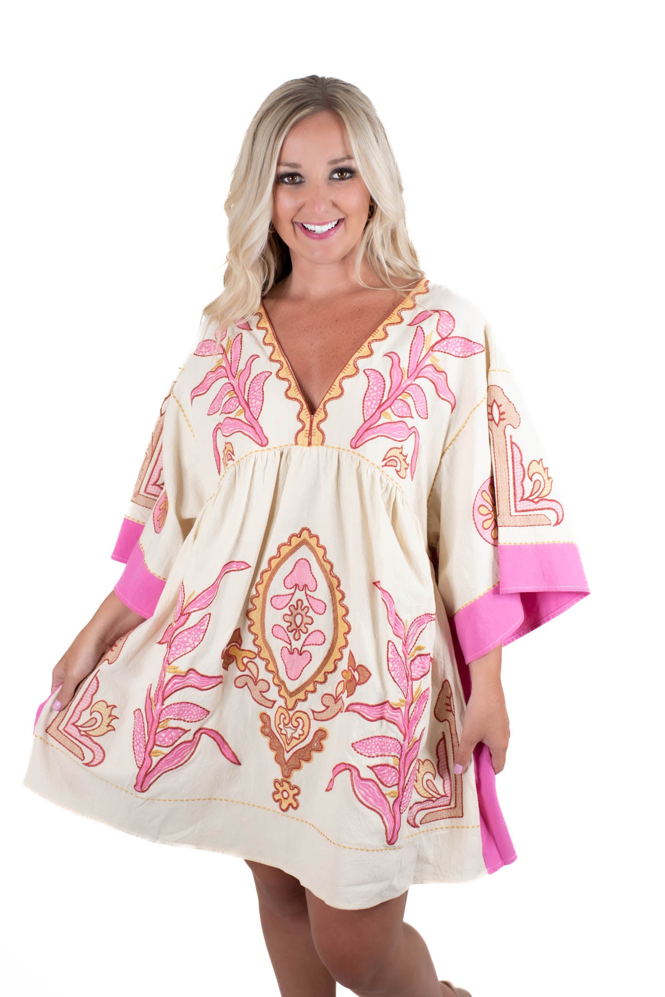 Come Back Home Embroidered Dress