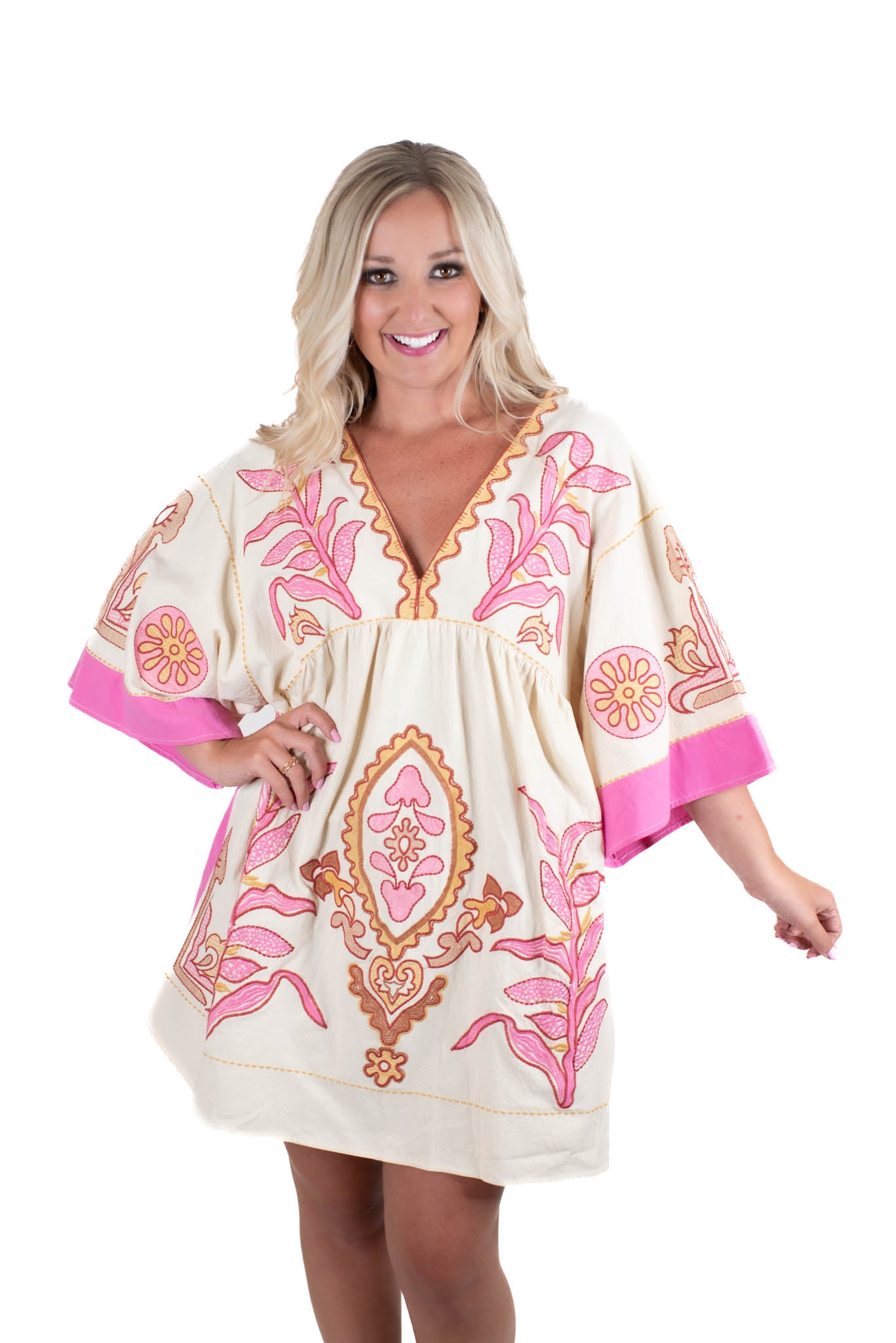 Come Back Home Embroidered Dress