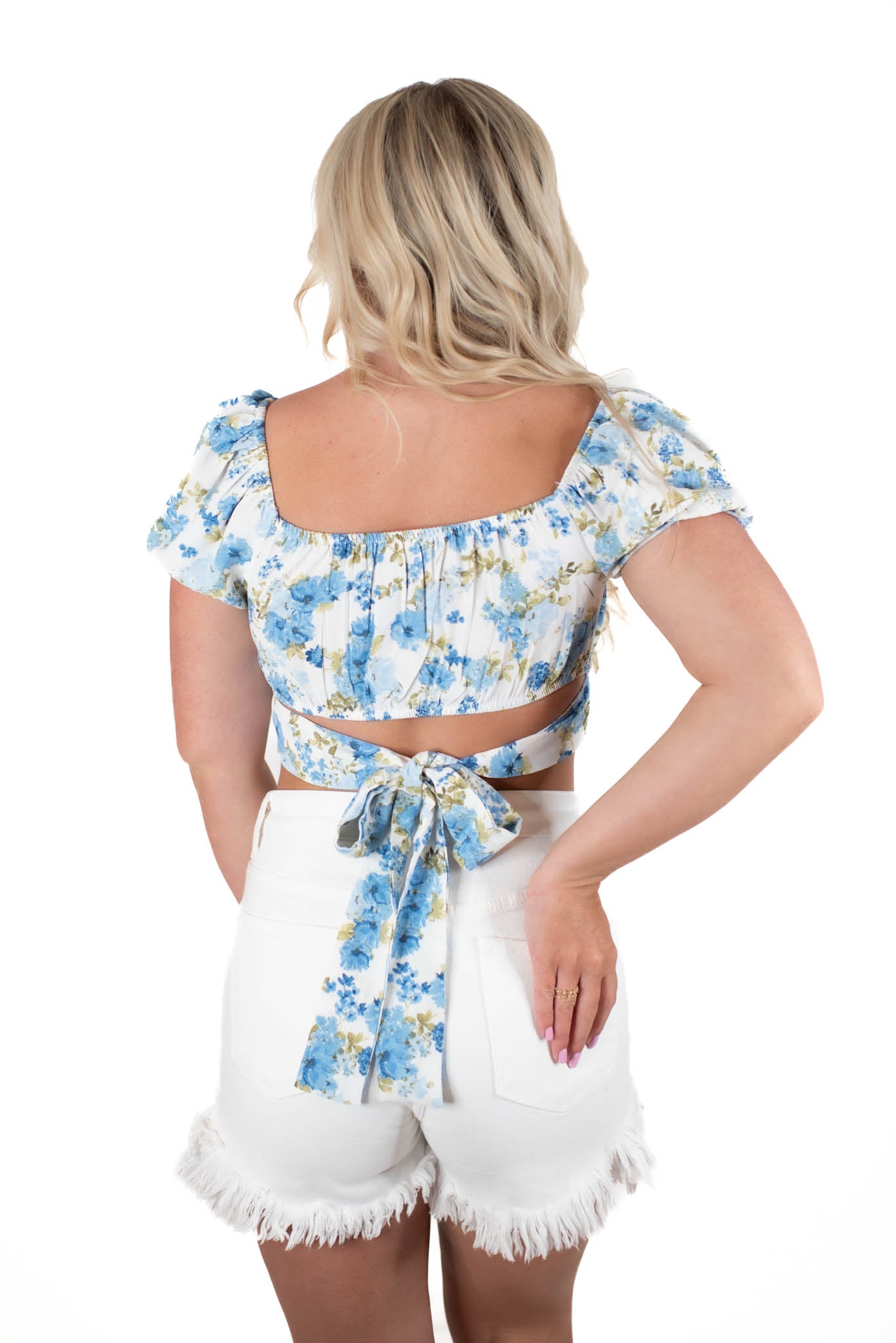 Florally Yours Blue Floral Top