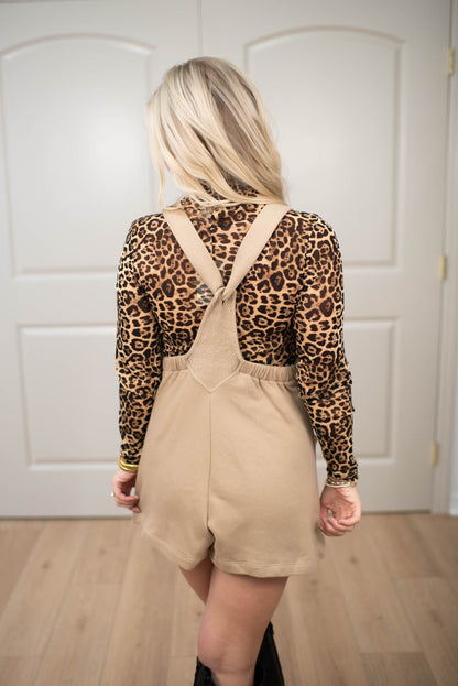 Leopard Mesh Lace Knit Top