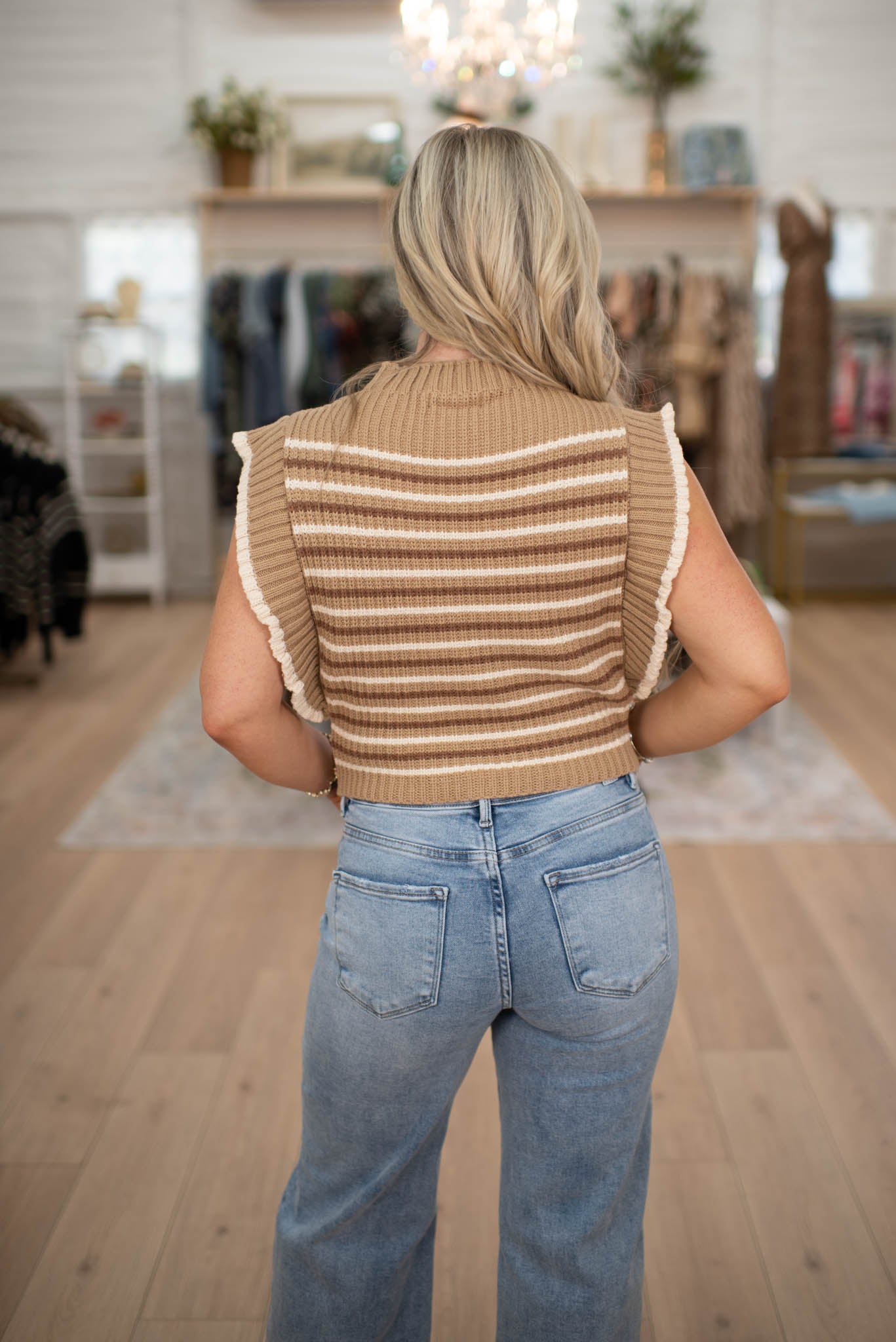 The Grateful Days Taupe Sweater Vest