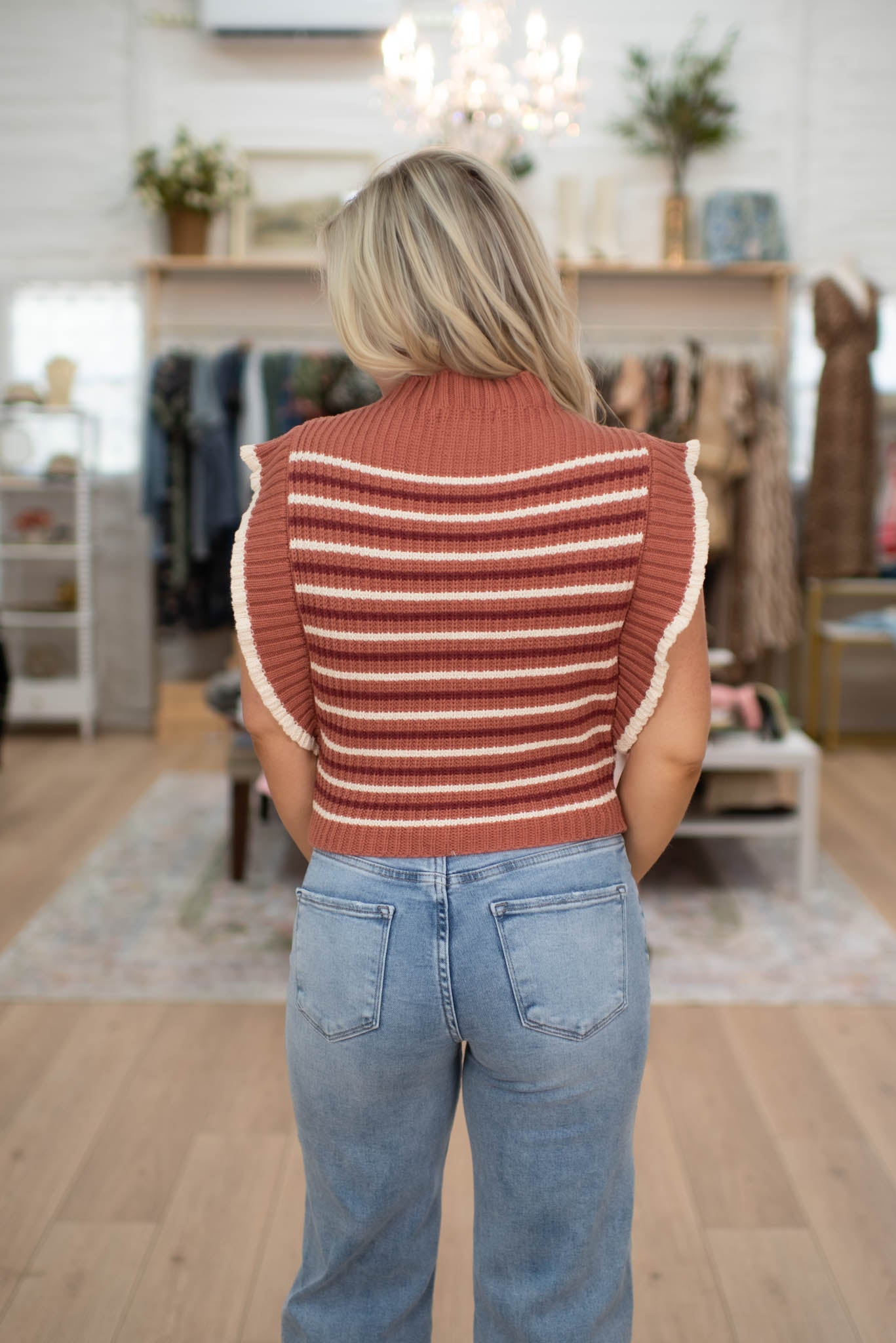 The Grateful Days Rust Sweater Vest