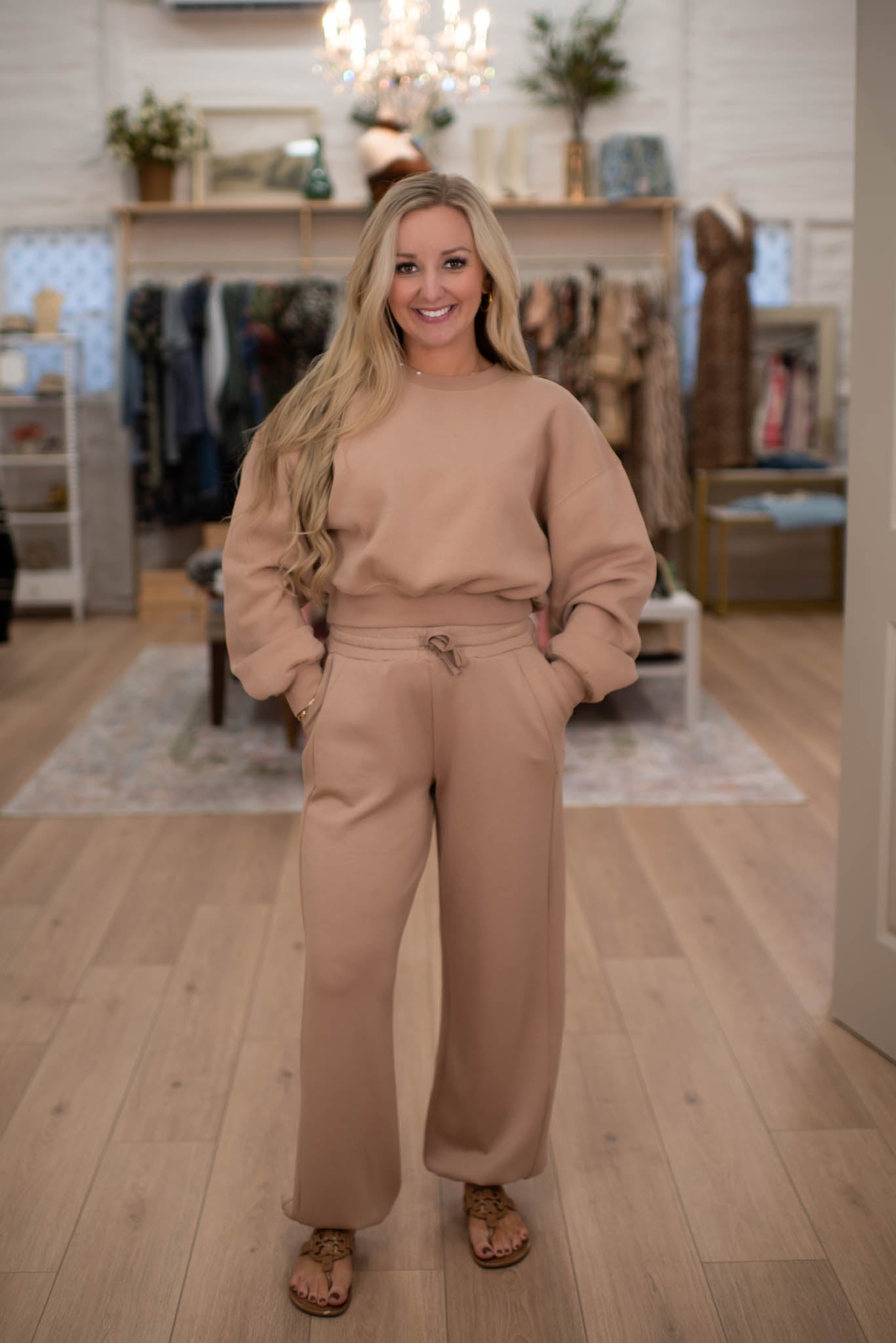 Relaxed Taupe Jogger Sweatpants