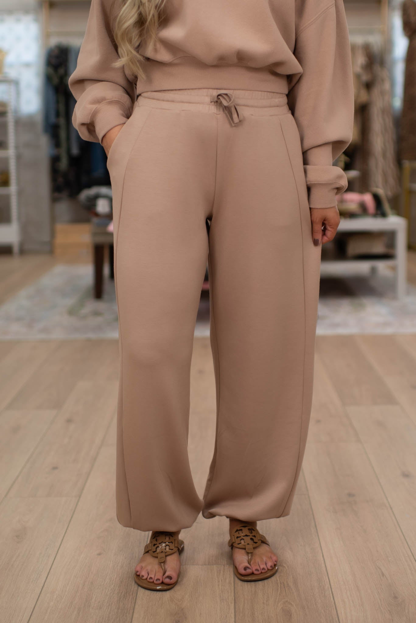Relaxed Taupe Jogger Sweatpants