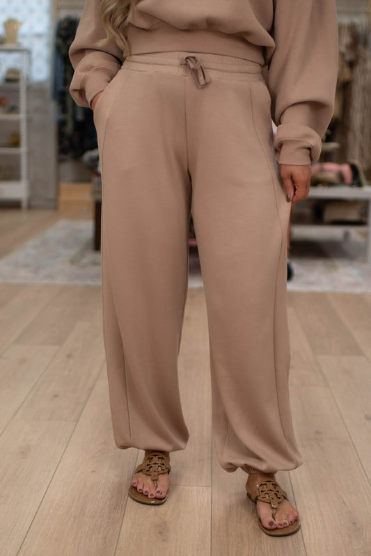 Relaxed Taupe Jogger Sweatpants