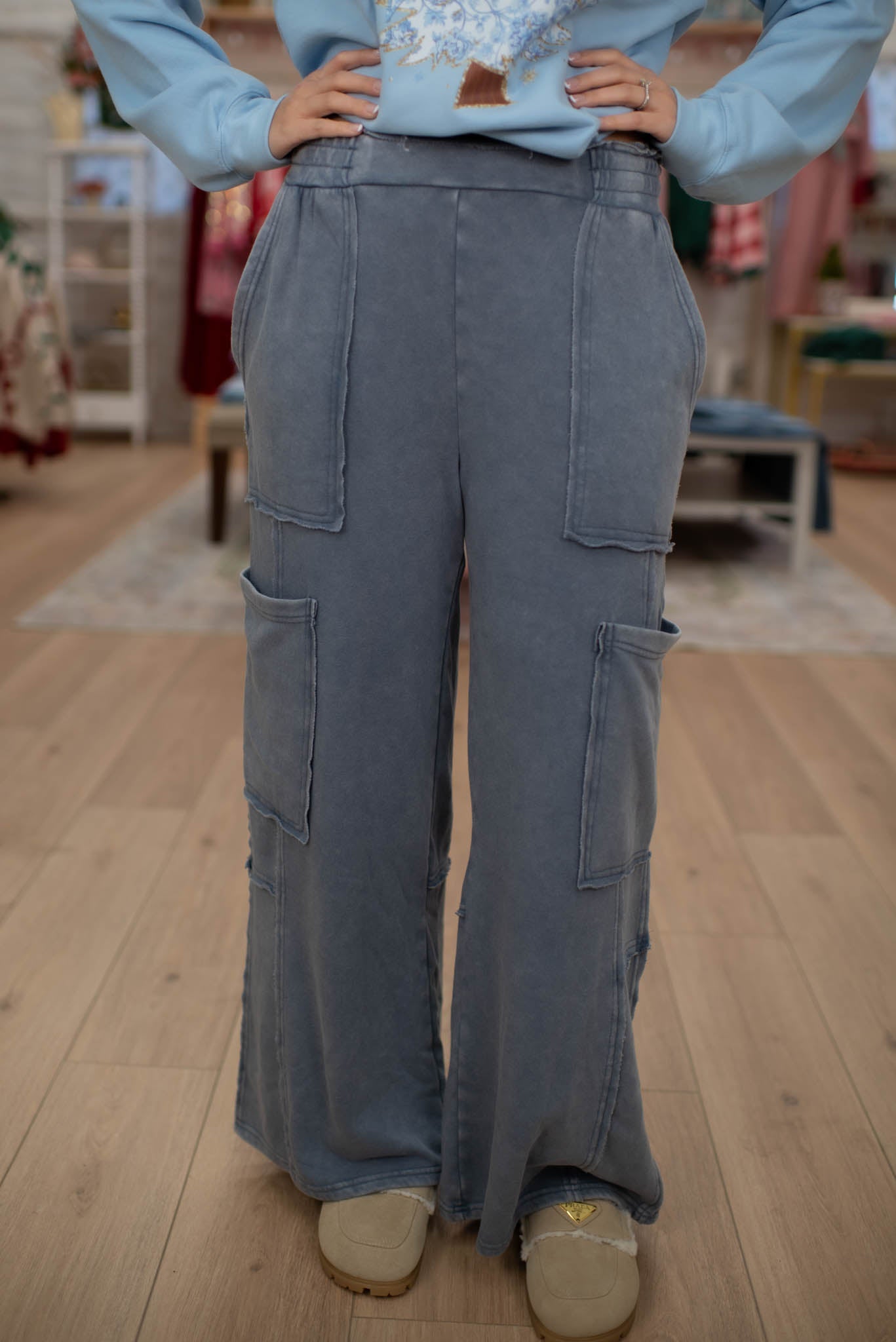 Navy Oversized Pants