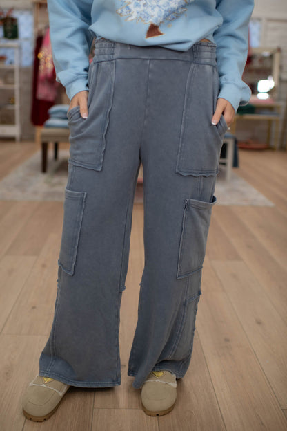 Navy Oversized Pants