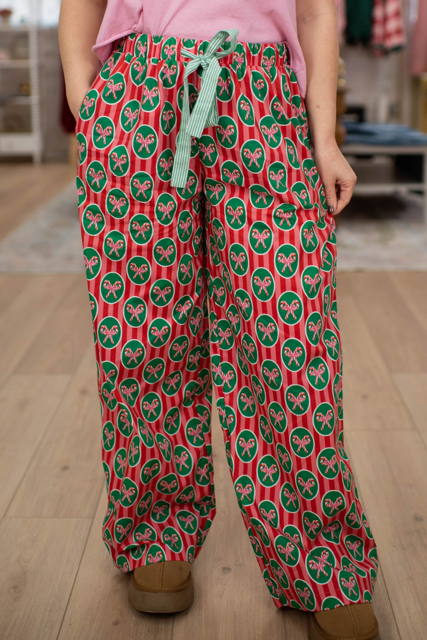 Christmas Bow PJ Pants