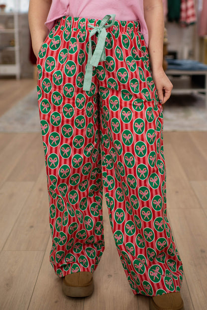 Christmas Bow PJ Pants