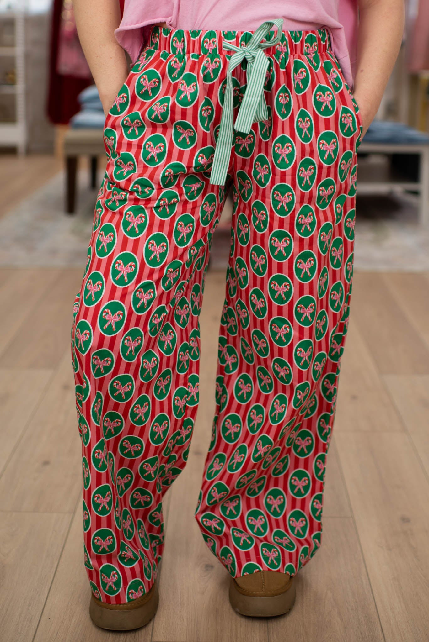 Christmas Bow PJ Pants