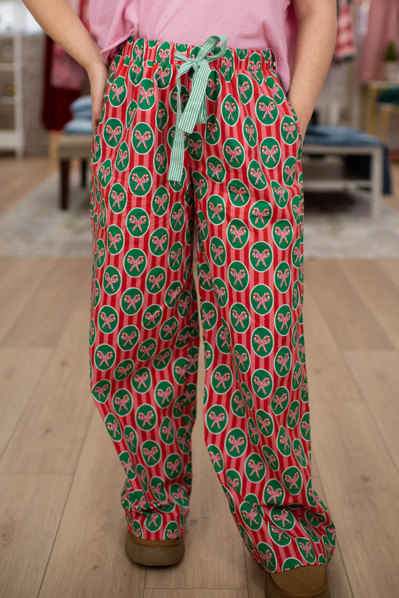 Christmas Bow PJ Pants