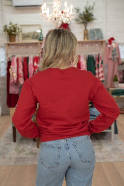 Red Metallic Nutcracker Sweatshirt