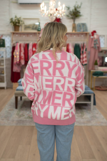 Pink Merry 3D Yarn Sweater