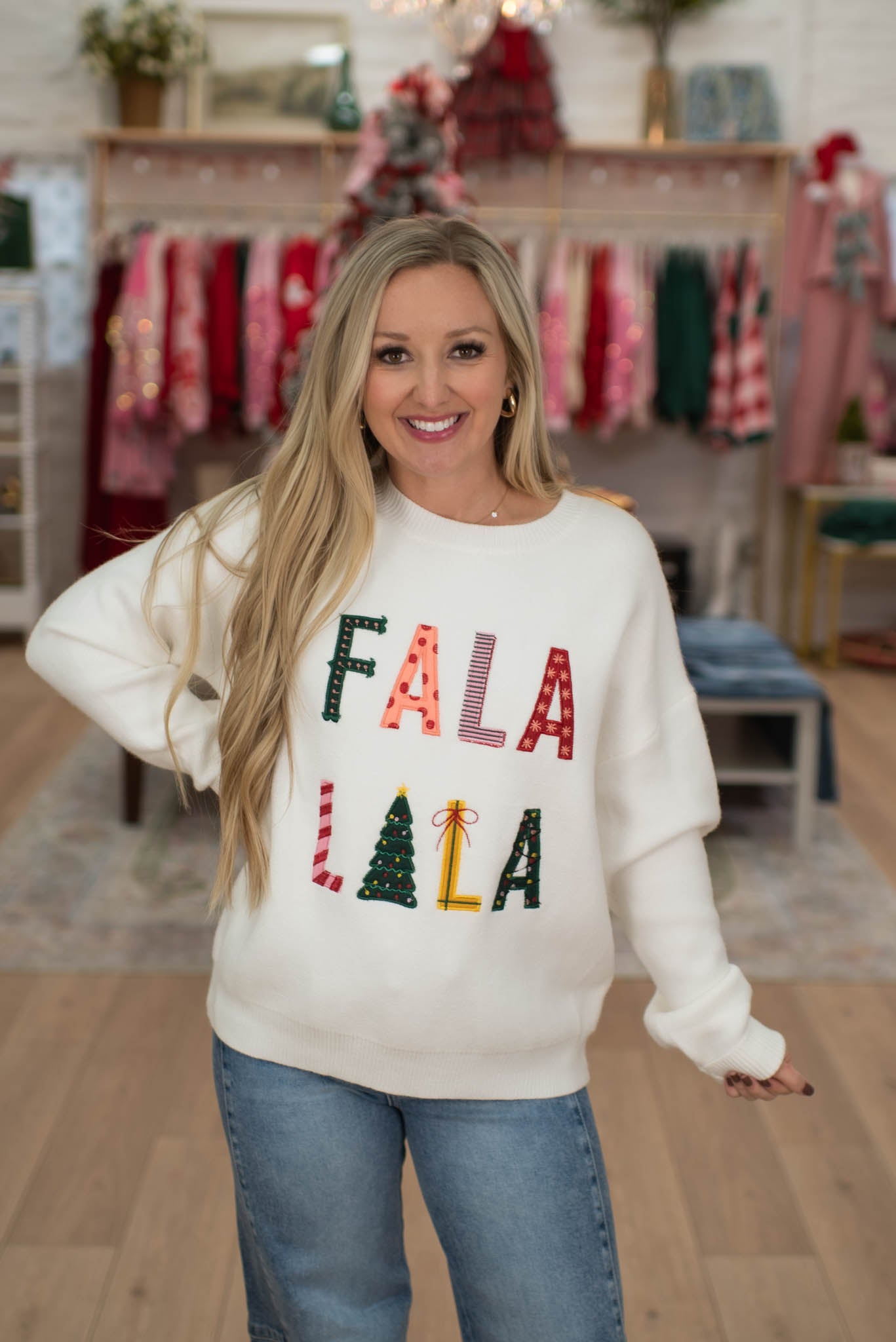 Fa La La La Festive Sweater