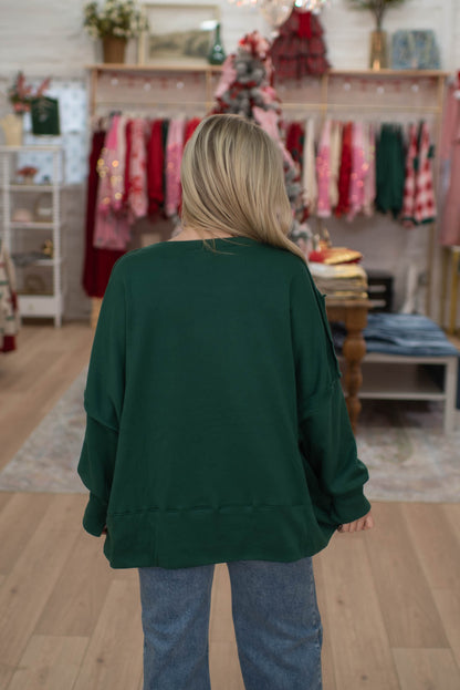 Merry Plaid Green Sweatshirt
