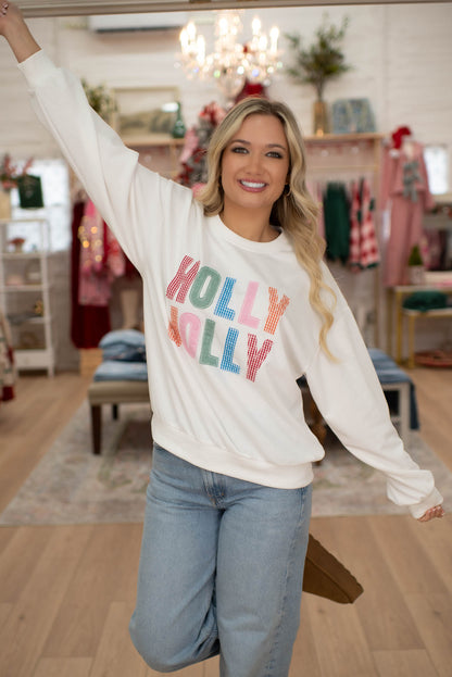 Holly Jolly Patchwork Sweatshirt