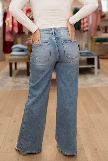Risen High Rise Wide Jeans