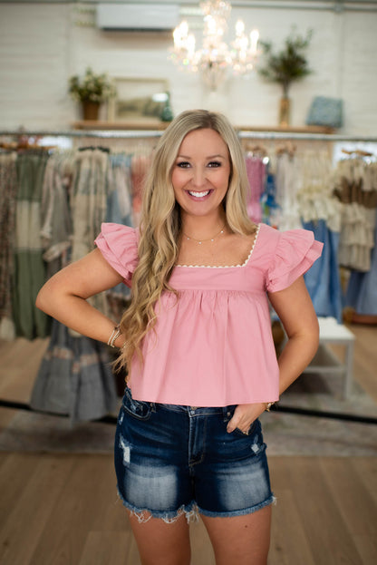 Blush Beginnings Babydoll Top