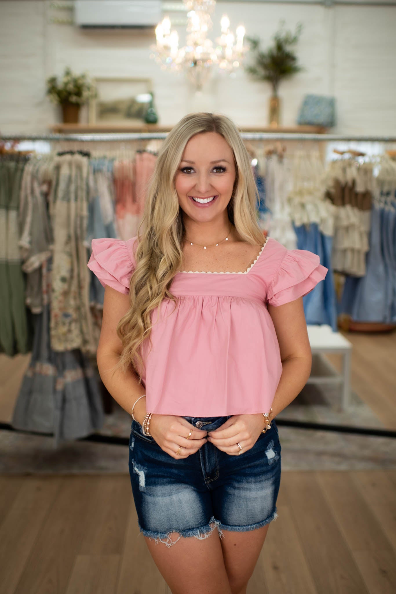 Blush Beginnings Babydoll Top