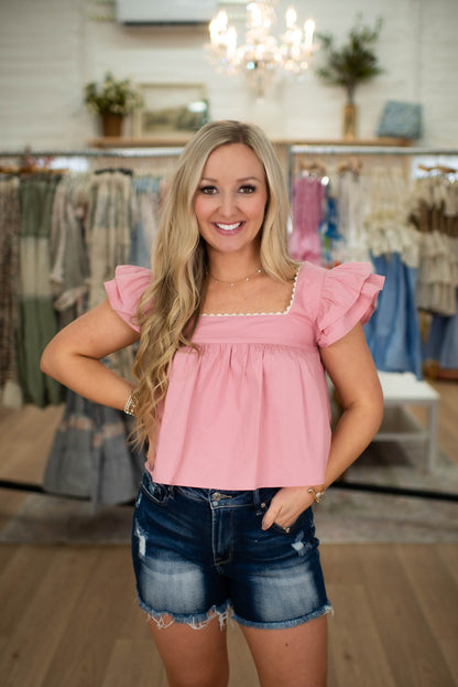 Blush Beginnings Babydoll Top