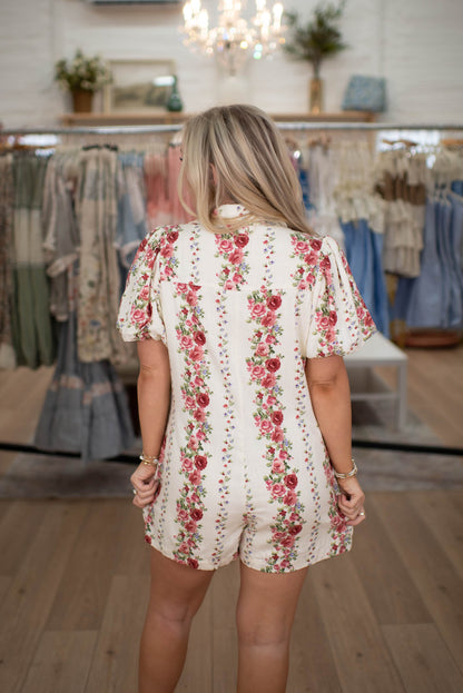 Garden Party Button Down Romper