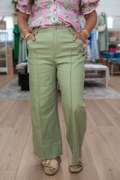 Spring Sage Wide Leg Pants