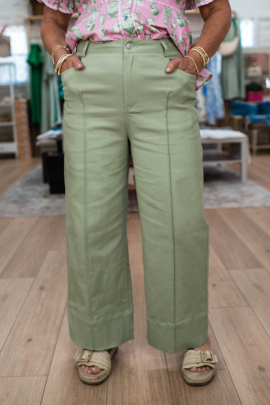 Spring Sage Wide Leg Pants
