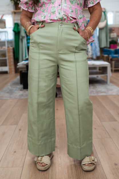 Spring Sage Wide Leg Pants