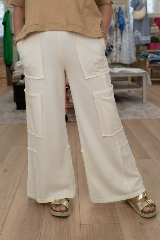 Comfort Cream Cargo Pants