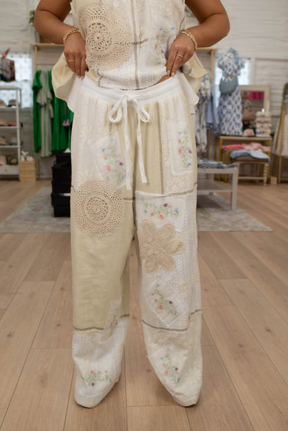 Keepsake Neutral Patchwork Pants