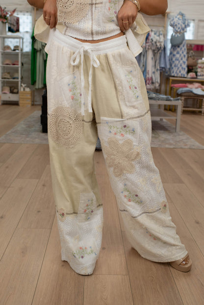 Keepsake Neutral Patchwork Pants