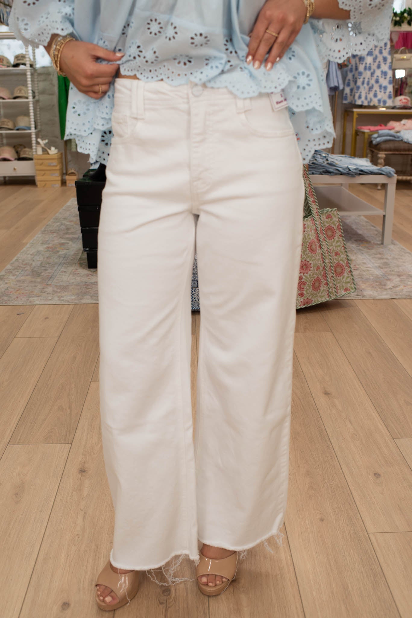 White Risen Everyday Essential Tummy Control Pants